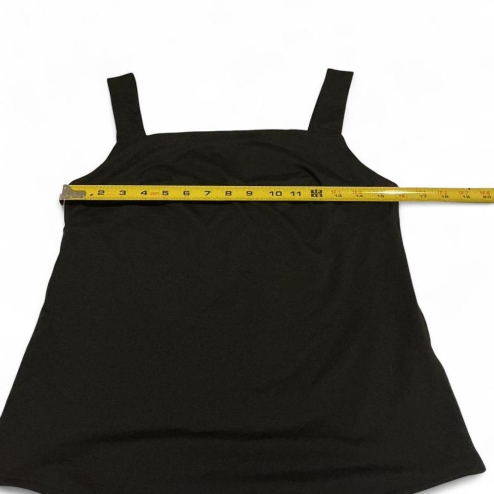 REORIA Bodysuit Women XL Black Excellent Square Neck Sleeveless Minimalist - Picture 3 of 8